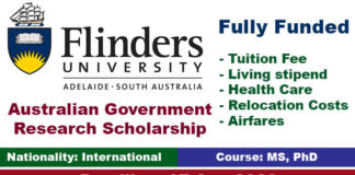 Australian Government Research Scholarship 2020 (Fully Funded)