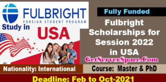Fulbright Scholarships 2022-2023 in USA For Masters & PhD [Fully Funded]