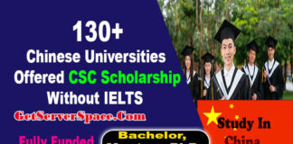 130+ Chinese Universities Offered CSC Scholarship Without IELTS