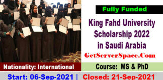 King Fahd University Scholarship 2022 in Saudi Arabia [Fully Funded]