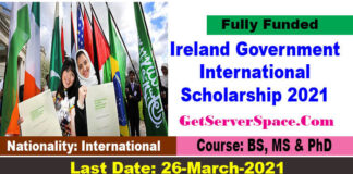 Ireland Government  International Scholarship 2021 [Fully Funded]