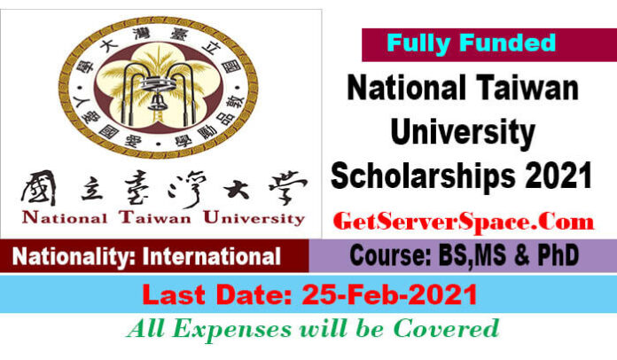 National Taiwan University Scholarships 2021 in Taiwan [Fully Funded]