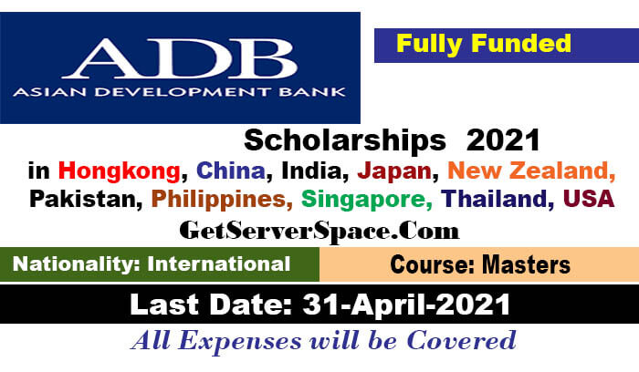 Asian Development Bank Scholarships 2021 For International Students