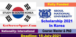 Seoul National University Scholarship 2022 In South Korea [Fully Funded]
