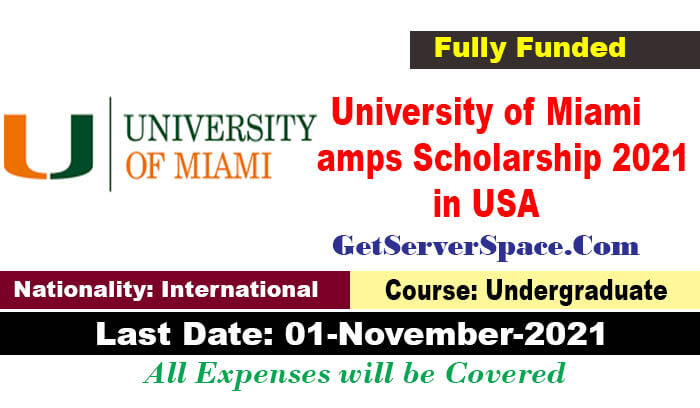 University of Miami Stamps Scholarship 2021 in USA [Fully Funded]