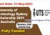 University of Technology Sydney Scholarship 2021 in Australia