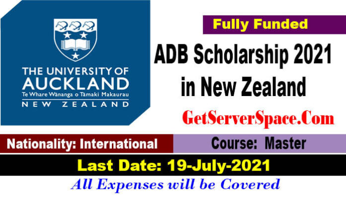 University of Auckland ADB Scholarship 2021-22 in New Zealand