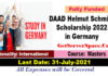DAAD Helmut Schmidt Scholarship 2022 in Germany [Fully Funded]