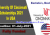 University Of Cincinnati Scholarships 2021 In USA Fully Funded