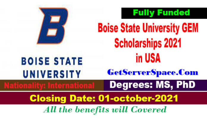 Boise State University GEM Scholarships 2021 in USA [Fully Funded]