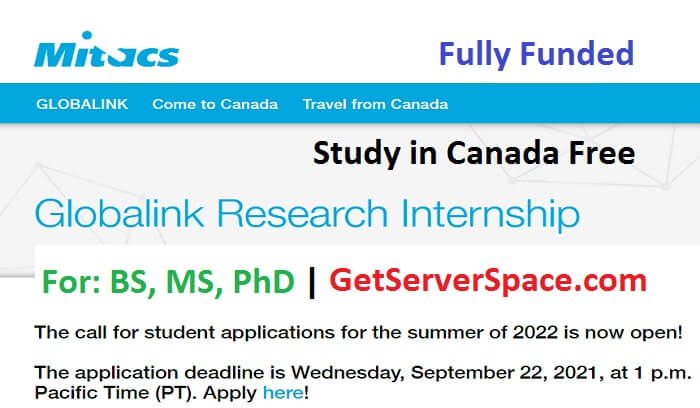Globalink Research Internship Opportunities 2021 in Canada