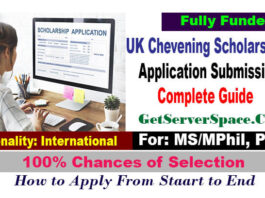 UK Chevening Scholarship 2022 Application Submissin Complete Guide