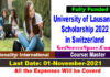 University of Lausanne Scholarship 2022 in Switzerland Fully Funded