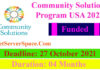 Community Solutions Program, Funded Stay at the USA 2021