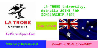 La Trobe University, Australia Joint Ph.D. Program Scholarships 2021