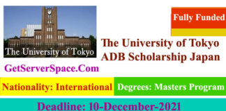 The University of Tokyo ADB Fully Funded Scholarship 2022 in Japan