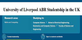 University of Liverpool ABR  Ph.D. Studentship in the UK Funded