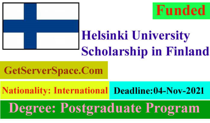 Helsinki University Funded Scholarship in Finland 2021
