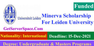 Minerva Scholarship Funded Foundation For Leiden University 2021