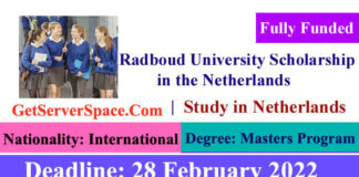 Radboud University Fully Funded Scholarship in the Netherlands 2022