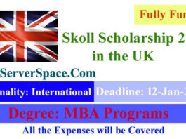 Skoll MBA Fully Funded Scholarship 2022 in the UK