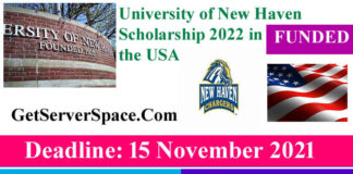 University of New Haven Scholarship in the USA 2022